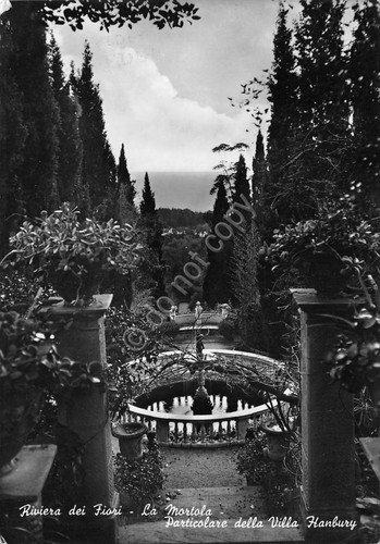 Cartolina La Mortola Villa Hanbury dettagli Timbro Hotel Eden 1956 …