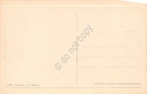 Cartolina La Spezia Golfo animata Barche anni '20