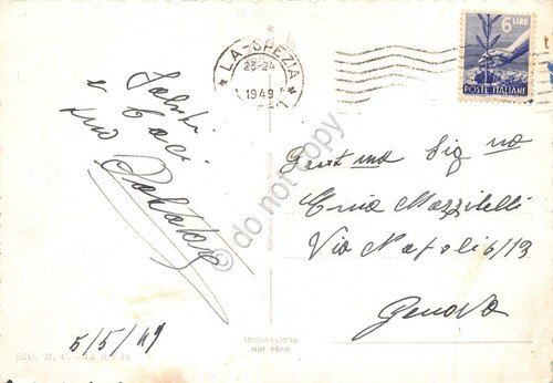 Cartolina La Spezia Monumento a Garibaldi 1949 | Immagine Gallery 2