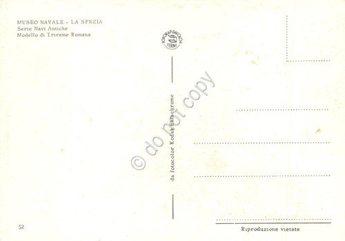 Cartolina La Spezia Museo Navale Modello Trireme Romana | Immagine Gallery 2