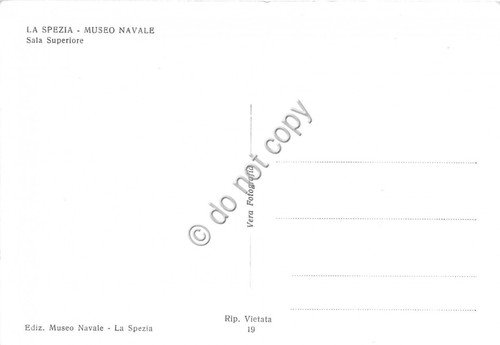 Cartolina La Spezia Museo Navale Sala Superiore