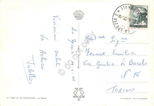 Cartolina La Spezia vedute Notturno fuochi artificiali 1966 | Immagine Gallery 2