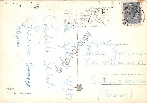 Cartolina La Spezia vedutine 1959