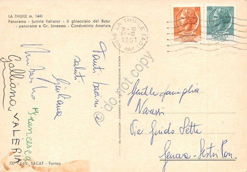 Cartolina La Thuile 6 vedute panorama funivia (Aosta) | Immagine Gallery 2