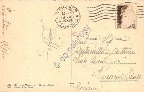 Cartolina La Thuile e Monte Bianco strada del Ruitor 1940