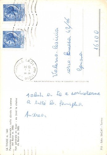 Cartolina La Thuile Panorama (Aosta)