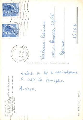 Cartolina La Thuile Panorama (Aosta)