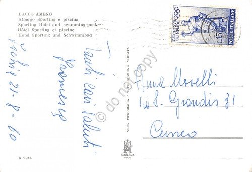 Cartolina Lacco Ameno Albergo Sporting e piscina 1960 | Immagine Gallery 2