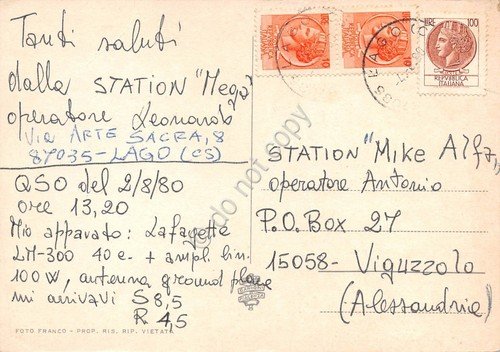 Cartolina Lago Cosenza panorama parziale | Immagine Gallery 2