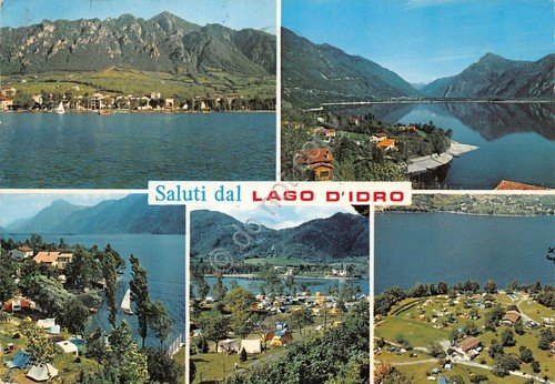 Cartolina Lago d' Idro 5 vedute (Brescia)