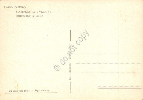 Cartolina Lago d' Idro Campeggio Venus