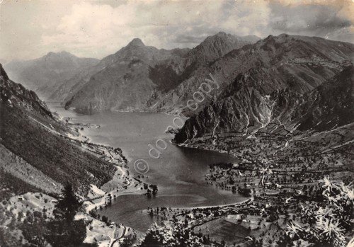 Cartolina Lago d'Idro panorama dall'alto 1962