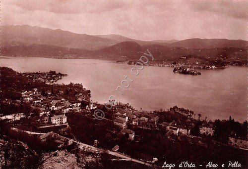 Cartolina Lago d'Orta Alzo e Pella Fotocelere