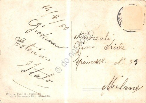 Cartolina Lago d'Orta Isola San Giulio panorama 1960