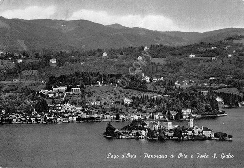 Cartolina Lago d'Orta Orta panorama da lago e Isola San … | Immagine principale