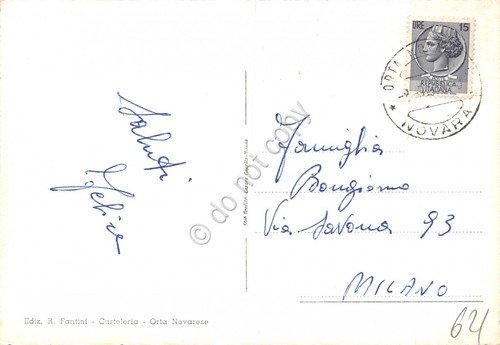 Cartolina Lago d'Orta Orta panorama da lago e Isola San … | Immagine Gallery 2