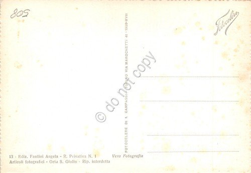 Cartolina Lago d'Orta San Giulio Fotocelere