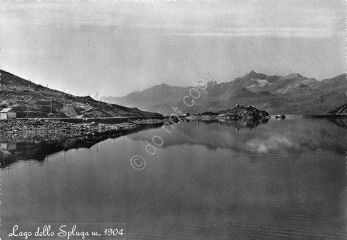 Cartolina Lago dello Spluga Panorama 1958