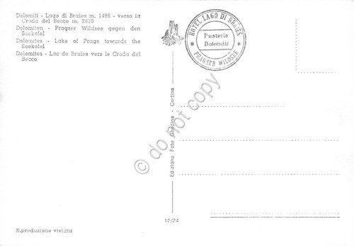 Cartolina lago di Baraies verso la Croda del Becco lago | Immagine Gallery 2