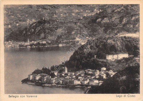 Cartolina Lago di Como Bellagio con Varenna panorama 1953 ED … | Immagine principale