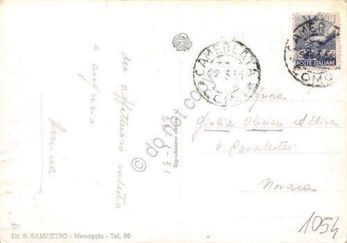 Cartolina Lago di Como Bellagio da San Martino 1951 | Immagine Gallery 2