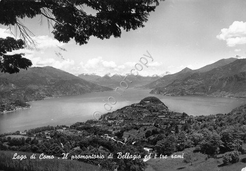 Cartolina Lago di Como Bellagio promontorio ed i tre rami … | Immagine principale