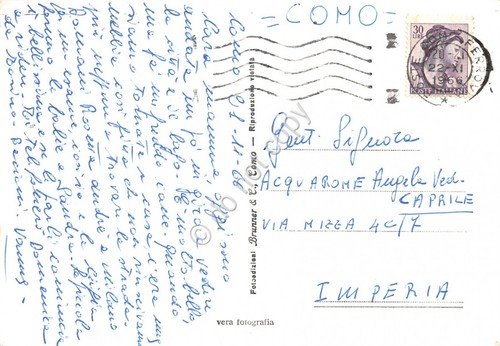 Cartolina Lago di Como Cadenabbia panorama 1966