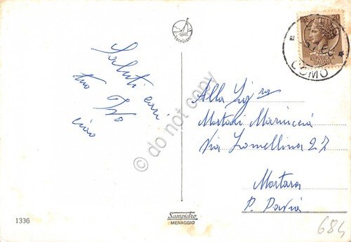 Cartolina Lago di Como Isola Comacina panorama dall'alto 1960 | Immagine Gallery 2