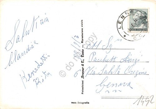 Cartolina Lago di Como Lenno Casa Cura Suore 1966