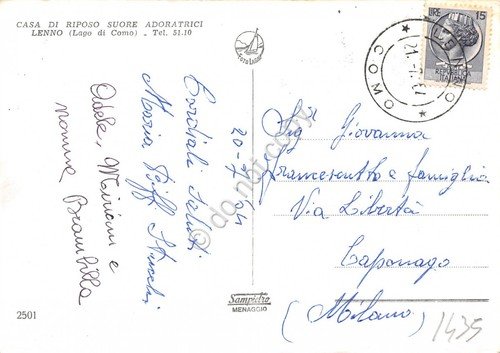 Cartolina Lago di Como Lenno Casa di Riposo Suore Adoratrici … | Immagine Gallery 2