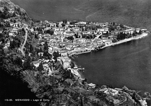 Cartolina Lago di Como Menaggio Panorama aereo 1958 | Immagine principale