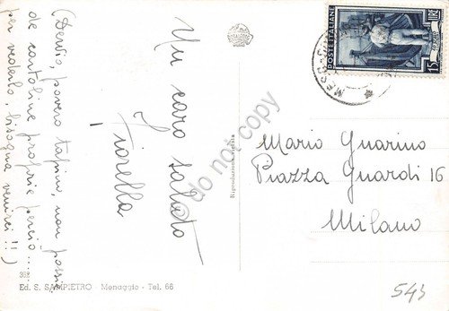 Cartolina Lago di Como veduta generale del centro lago anni … | Immagine Gallery 2