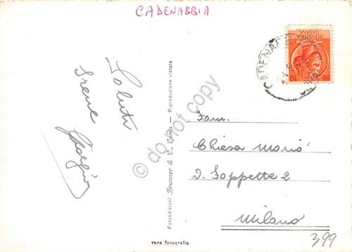 Cartolina Lago di Como Villa Carlotta entrata anni '50