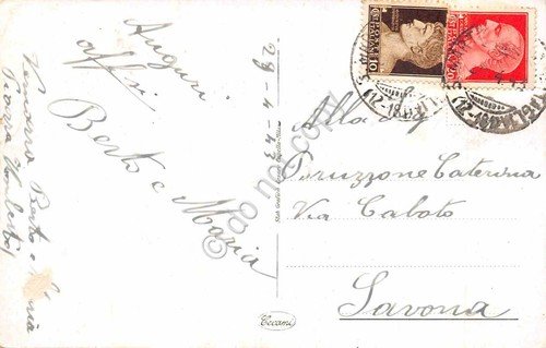 Cartolina Lago di Garda Gardone Riviera illustrata 1943 | Immagine Gallery 2