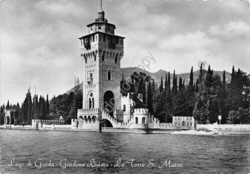 Cartolina Lago di Garda Gardone Riviera Torre S. Marco anni …