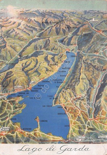 Cartolina Lago di Garda Mappa 1972 (Brescia) | Immagine principale