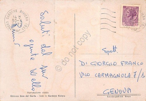 Cartolina Lago di Garda Mappa 1972 (Brescia) | Immagine Gallery 2