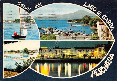 Cartolina Lago di Garda Peschiera vedutine 1978 (Brescia) | Immagine principale