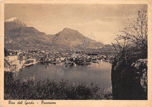 Cartolina Lago di Garda Riva del Garda panorama 1949