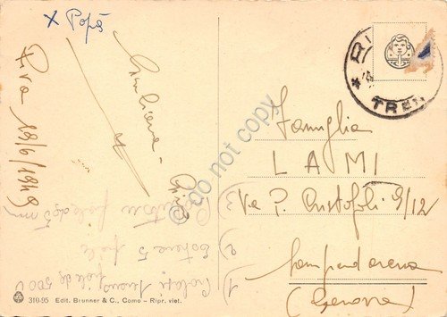 Cartolina Lago di Garda Riva del Garda panorama 1949