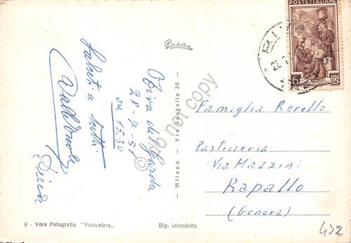 Cartolina Lago di Garda Riva panorama dal lago 1951