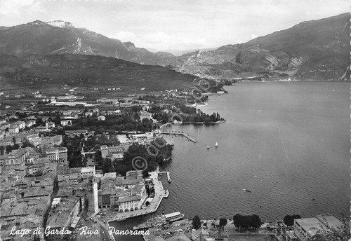 Cartolina Lago di Garda Riva panorama dall' alto 1958 | Immagine principale