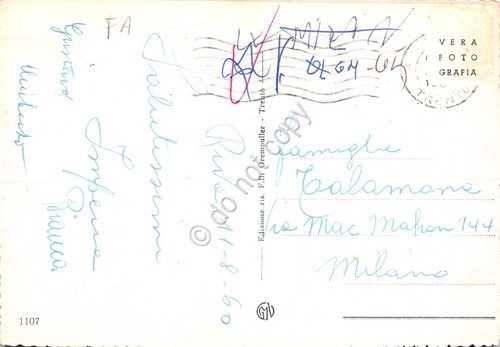 Cartolina Lago di Garda Riva panorama strada 1960