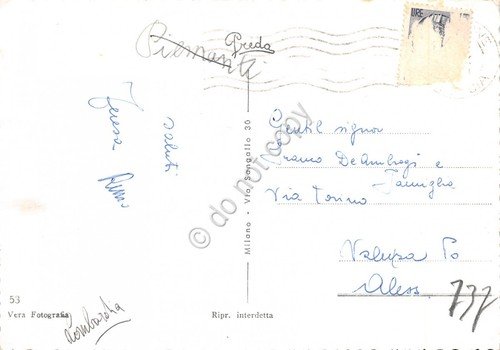 Cartolina Lago di Garda Sirmione giardini e barca anni '60 | Immagine Gallery 2