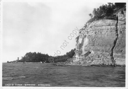 Cartolina Lago di Garda Sirmione Scogliera anni '50