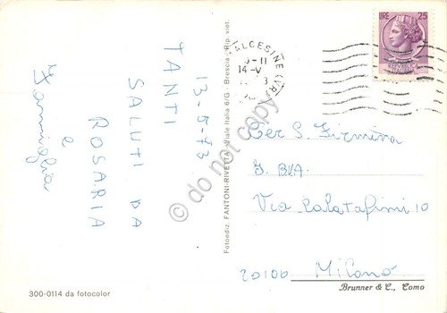 Cartolina Lago di Garda vedute mappa 1973 (Brescia) | Immagine Gallery 2