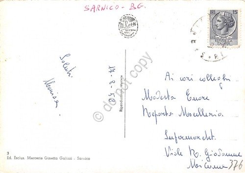 Cartolina Lago di Iseo Isola di Loreto 1958 | Immagine Gallery 2