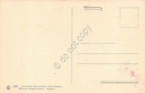 Cartolina Lago di Lugano illustrata Ed. Brummer