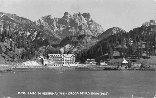 Cartolina Lago di Misurina Croda dei Rondoni 1947 | Immagine principale