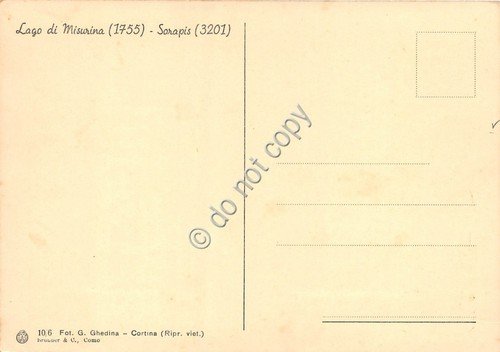 Cartolina Lago di Misurina Sorapis (Belluno)